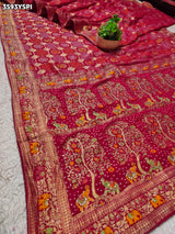 Buy New Traditional Bandhani Pattern Saree With Festive Wear KcPc
