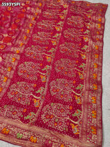 Buy New Traditional Bandhani Pattern Saree With Festive Wear KcPc