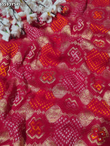 Buy New Traditional Bandhani Pattern Saree With Festive Wear KcPc