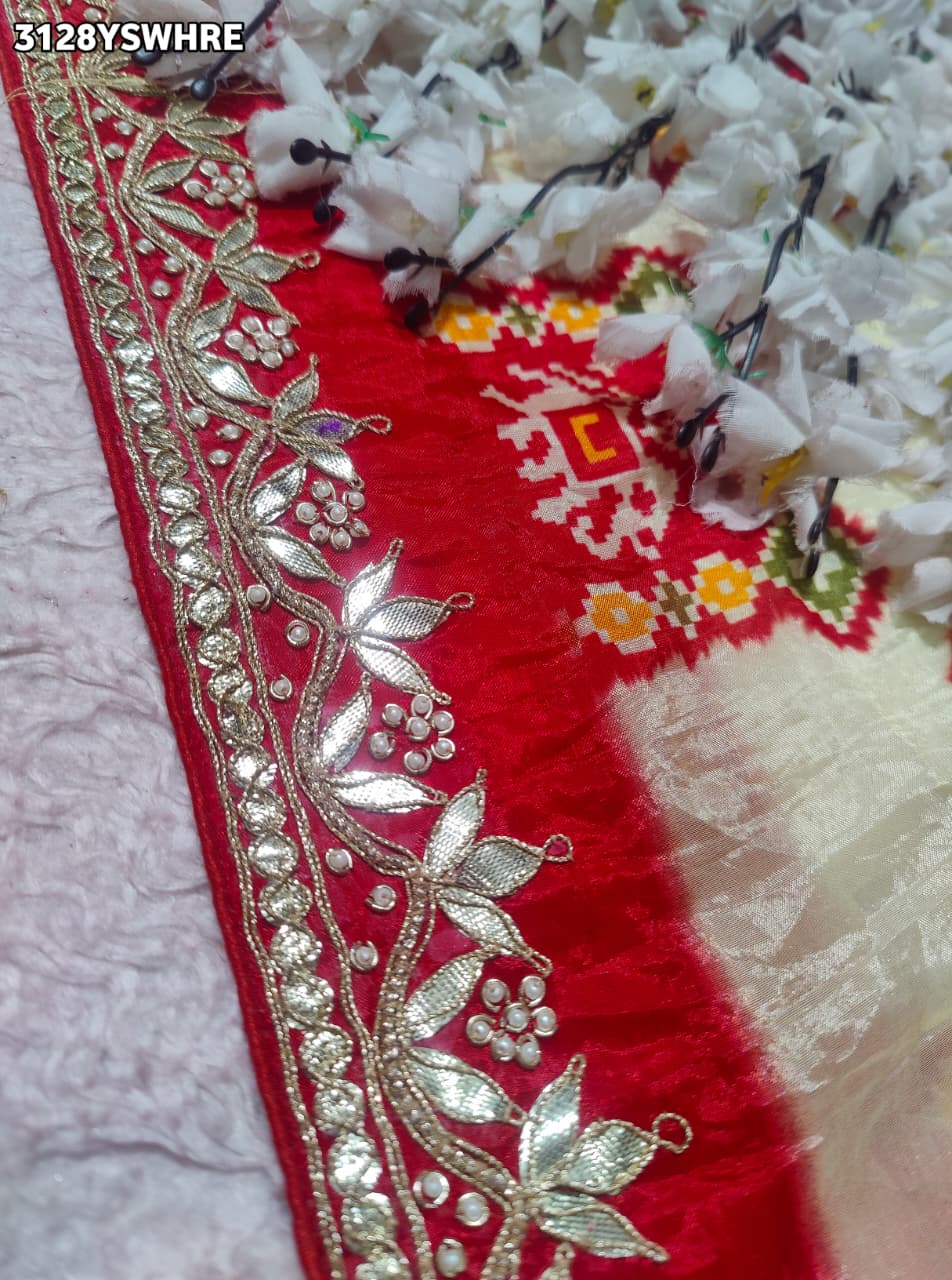 Buy New Royal Patola Style Saree with Zardosi and Gota Patti Work KcPc