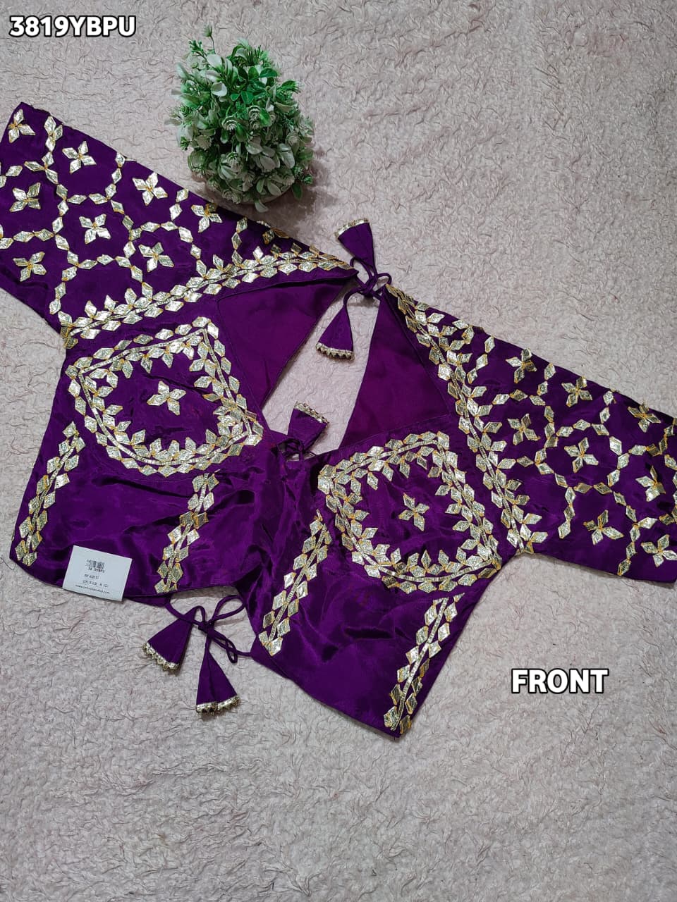 Buy HO Silk Designer Style Gota patti Work KcPc