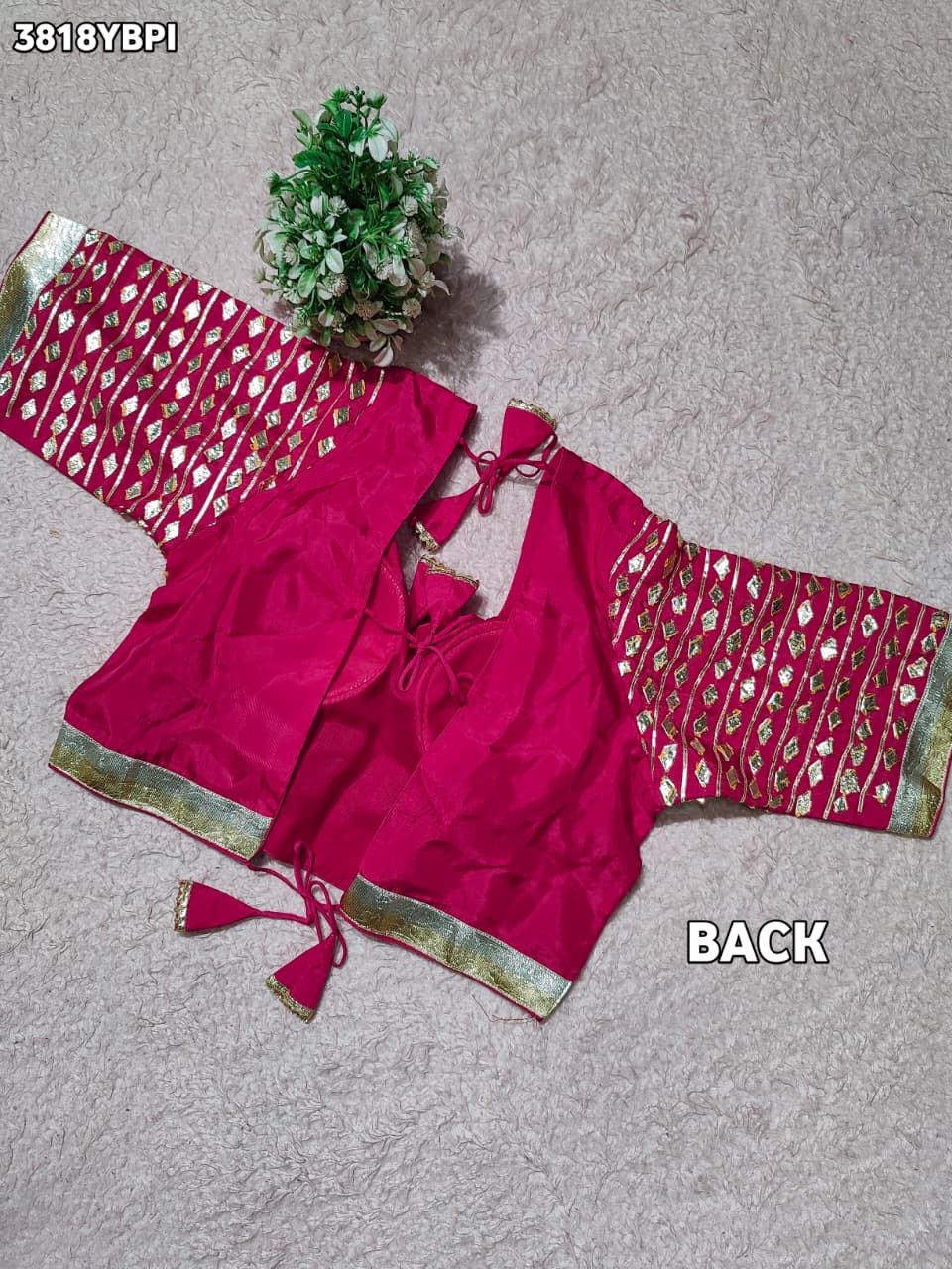 Buy HO Silk Designer Style Gota patti Work KcPc