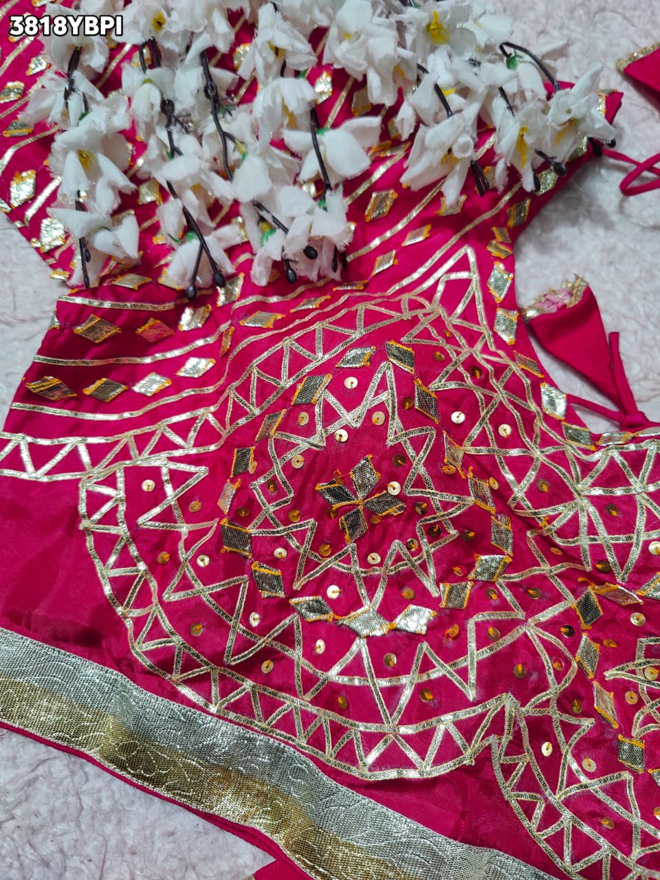 Buy HO Silk Designer Style Gota patti Work KcPc
