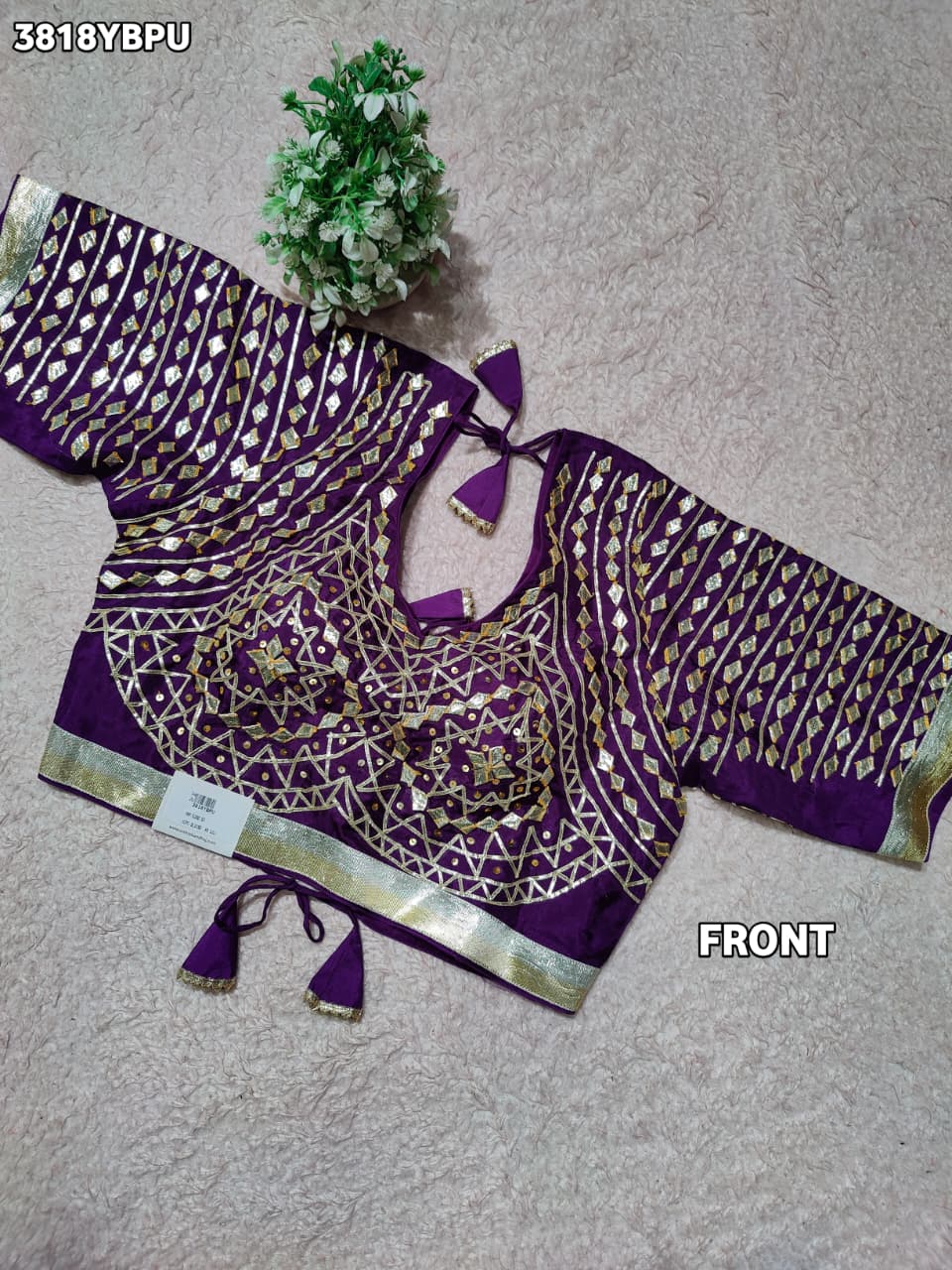 Buy HO Silk Designer Style Gota patti Work KcPc