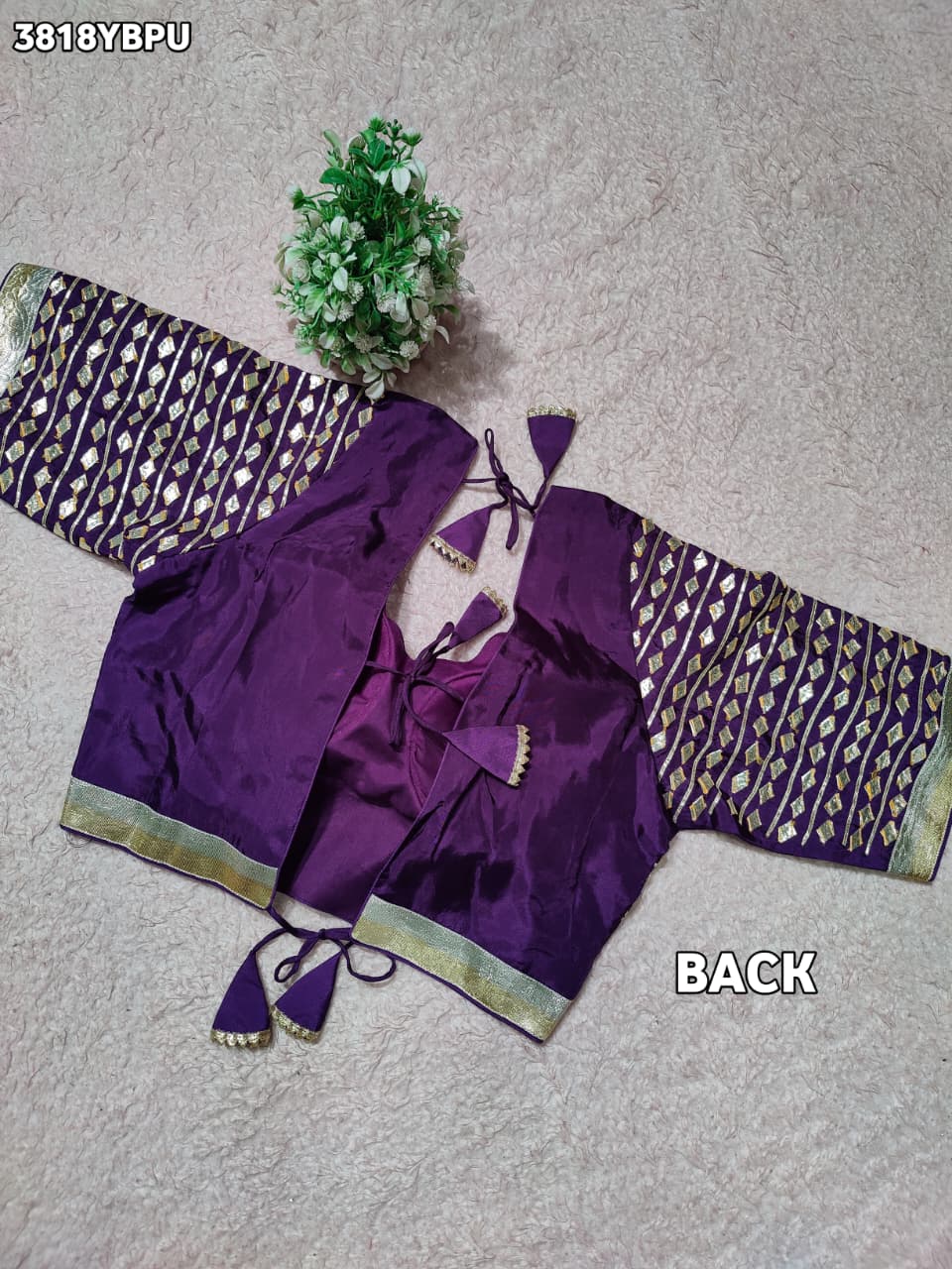Buy HO Silk Designer Style Gota patti Work KcPc