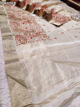 Buy New Launch Designer With Kashida Work Saree KcPc