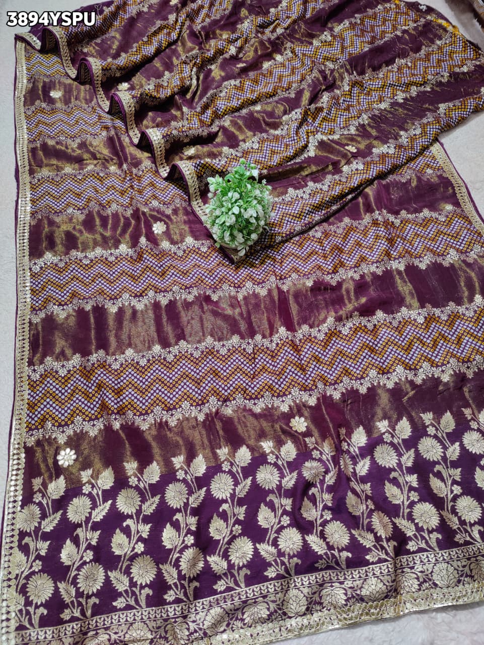 Buy Festive Special Dola Silk Saree Banarasi Design Kcpc Image 1