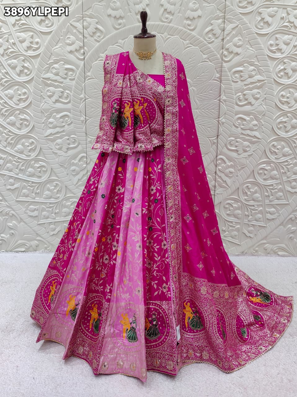 Buy Royal Dola Silk Banarasi Style Lehenga Kcpc