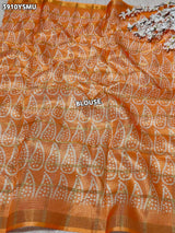 Buy Traditional Bandhani Style Kota Doria Saree Kcpc