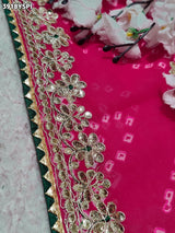 Buy Festive Special Georgette Bandhani Saree Kcpc