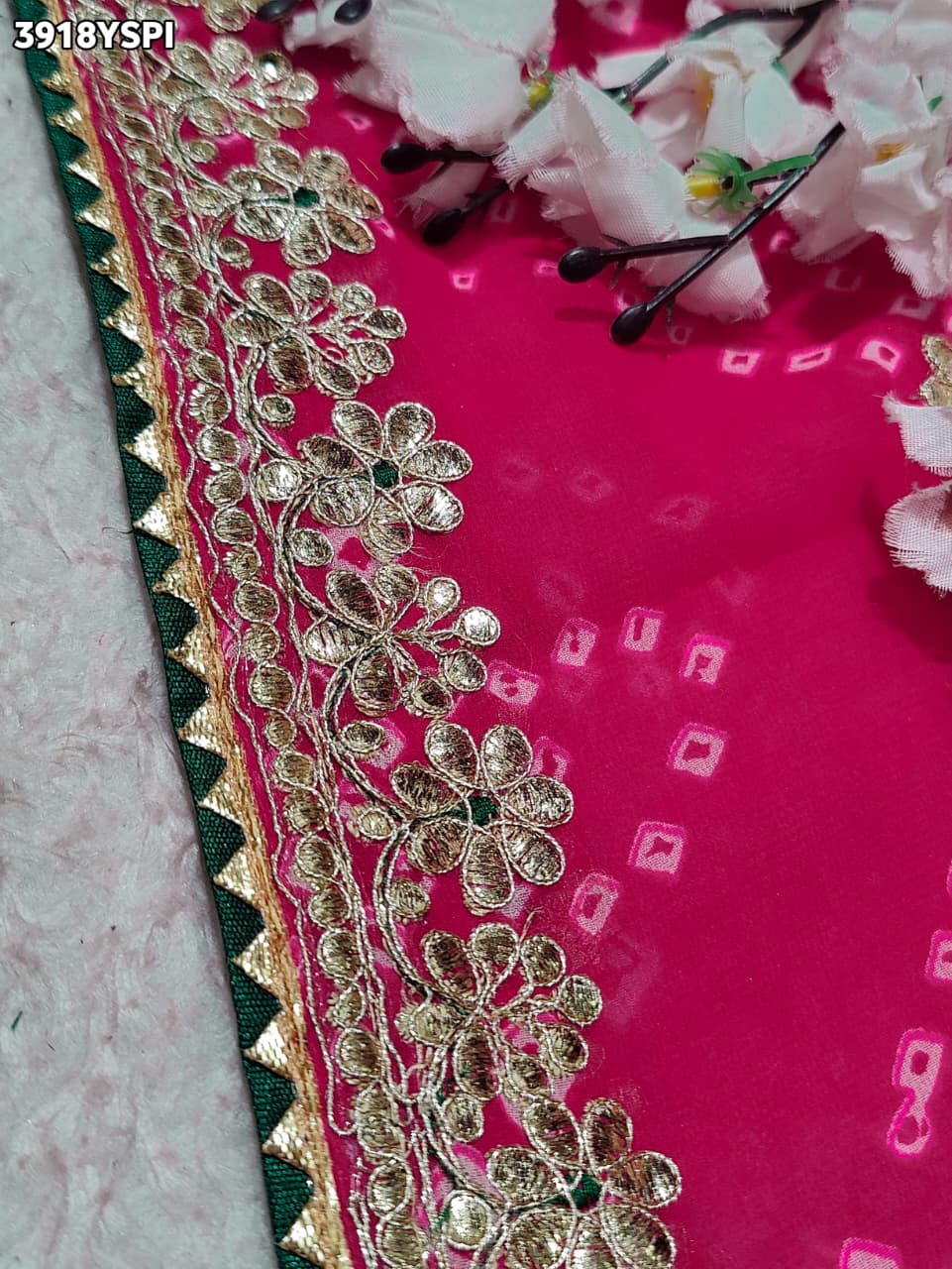 Buy Festive Special Georgette Bandhani Saree Kcpc