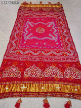 KcPc Latest New Designer Gaji Silk Bandhani Ghatchola Gotapatti Work DupattaSATISH