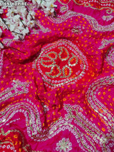 KcPc Latest New Designer Gaji Silk Bandhani Ghatchola Gotapatti Work DupattaSATISH