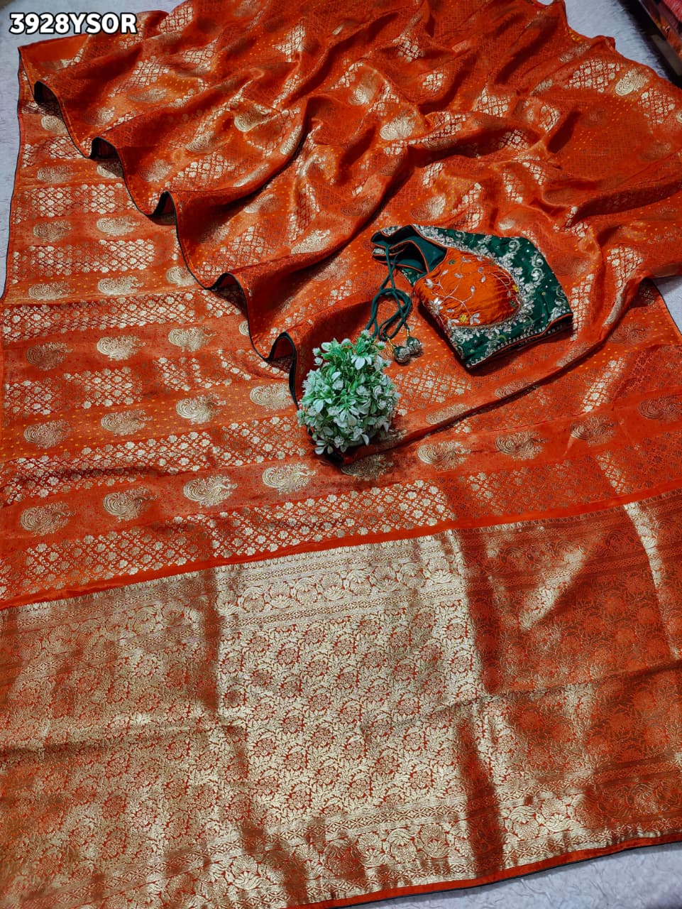 Buy Moonga Silk Saree with Banarasi Zari Weaving Kcpc