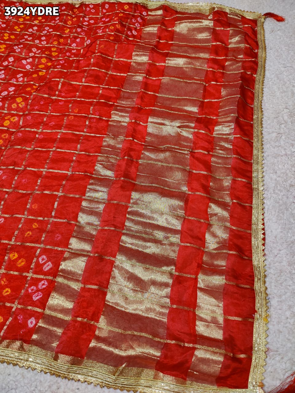 Buy Bandhani Design Art Silk Dupatta Kcpc