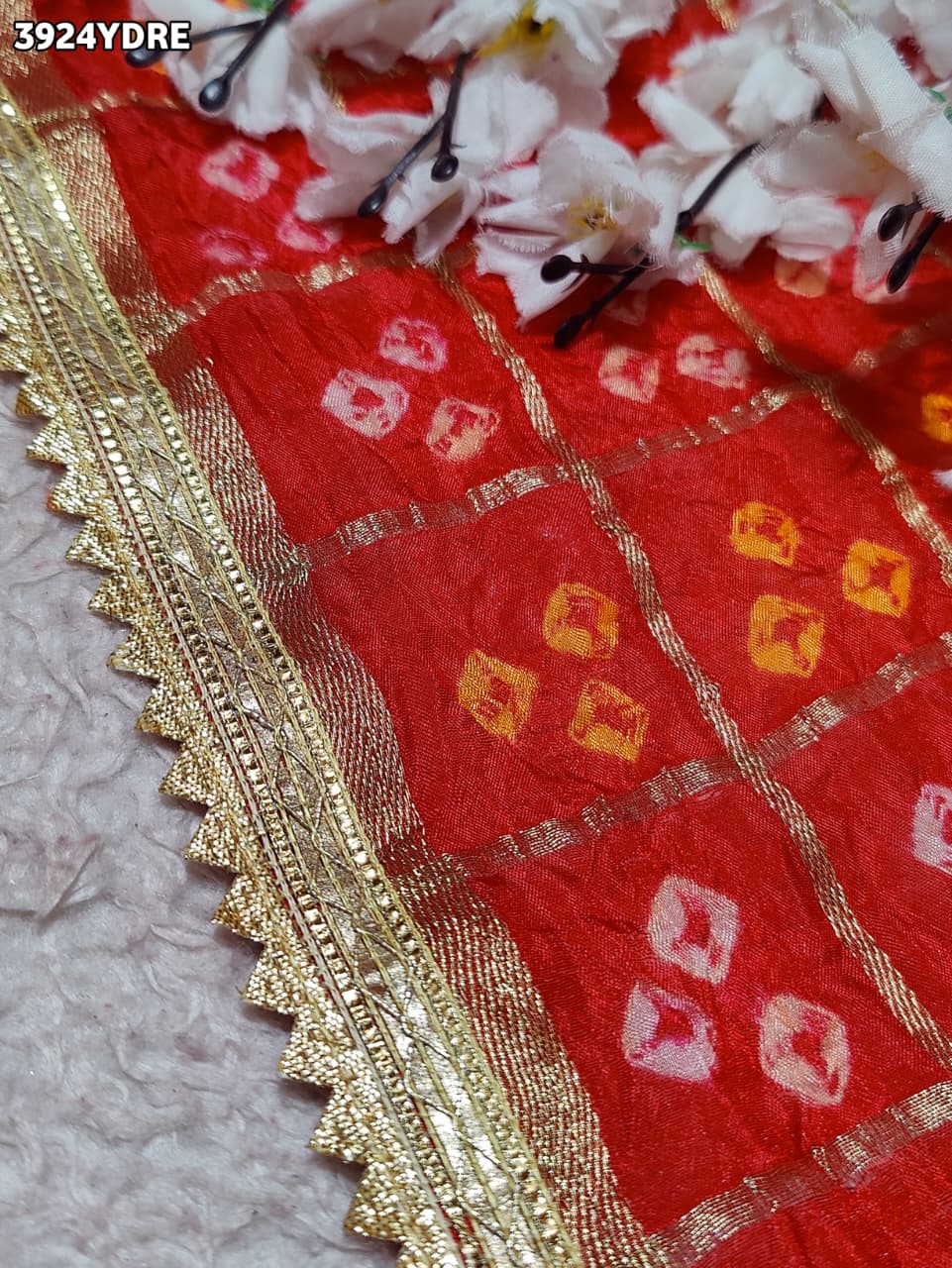 Buy Bandhani Design Art Silk Dupatta Kcpc