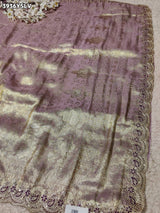 Buy Tissue Saree with Embroidery Detailing Kcpc