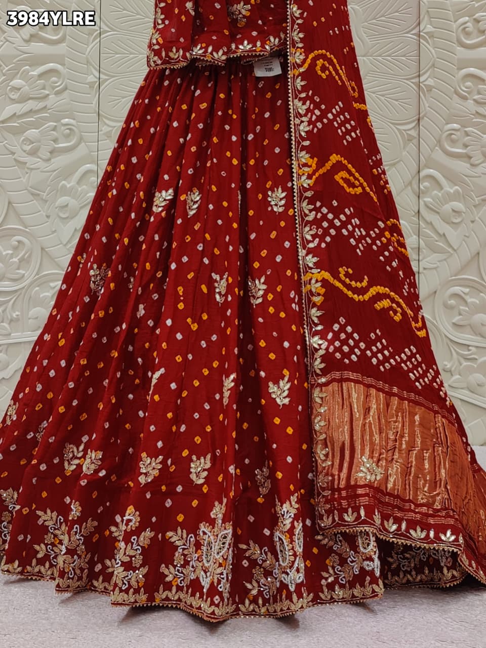 Buy Festive Special Modal Silk Bandhani Style Lehenga Kcpc