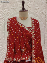 Buy Festive Special Modal Silk Bandhani Style Lehenga Kcpc