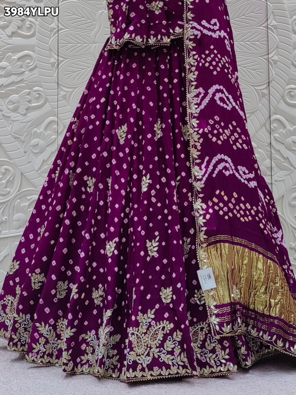 Buy Festive Special Modal Silk Bandhani Style Lehenga Kcpc