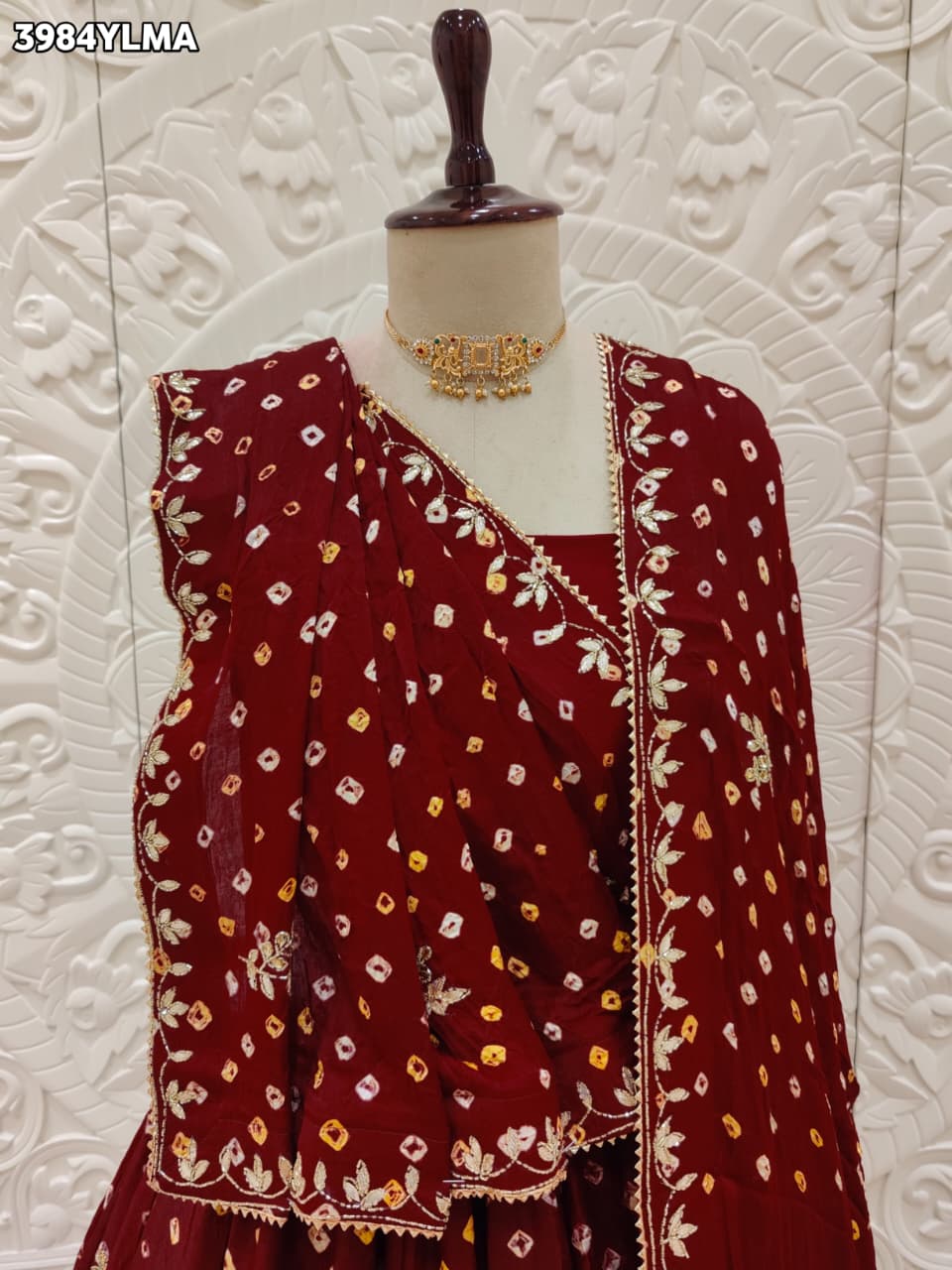 Buy Festive Special Modal Silk Bandhani Style Lehenga Kcpc