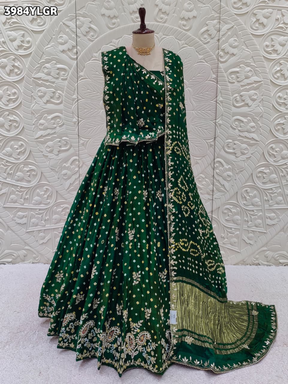 Buy Festive Special Modal Silk Bandhani Style Lehenga Kcpc