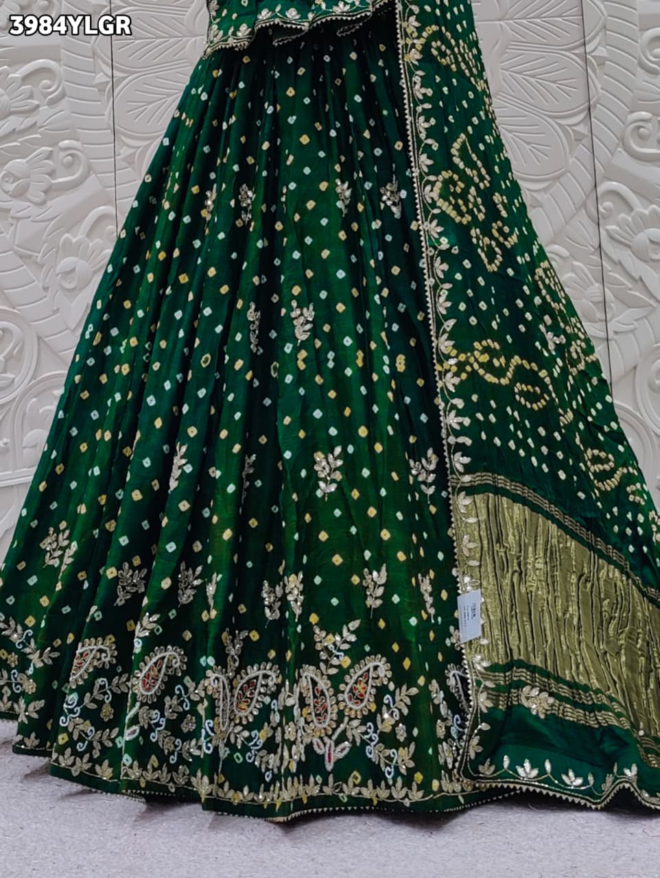 Buy Festive Special Modal Silk Bandhani Style Lehenga Kcpc