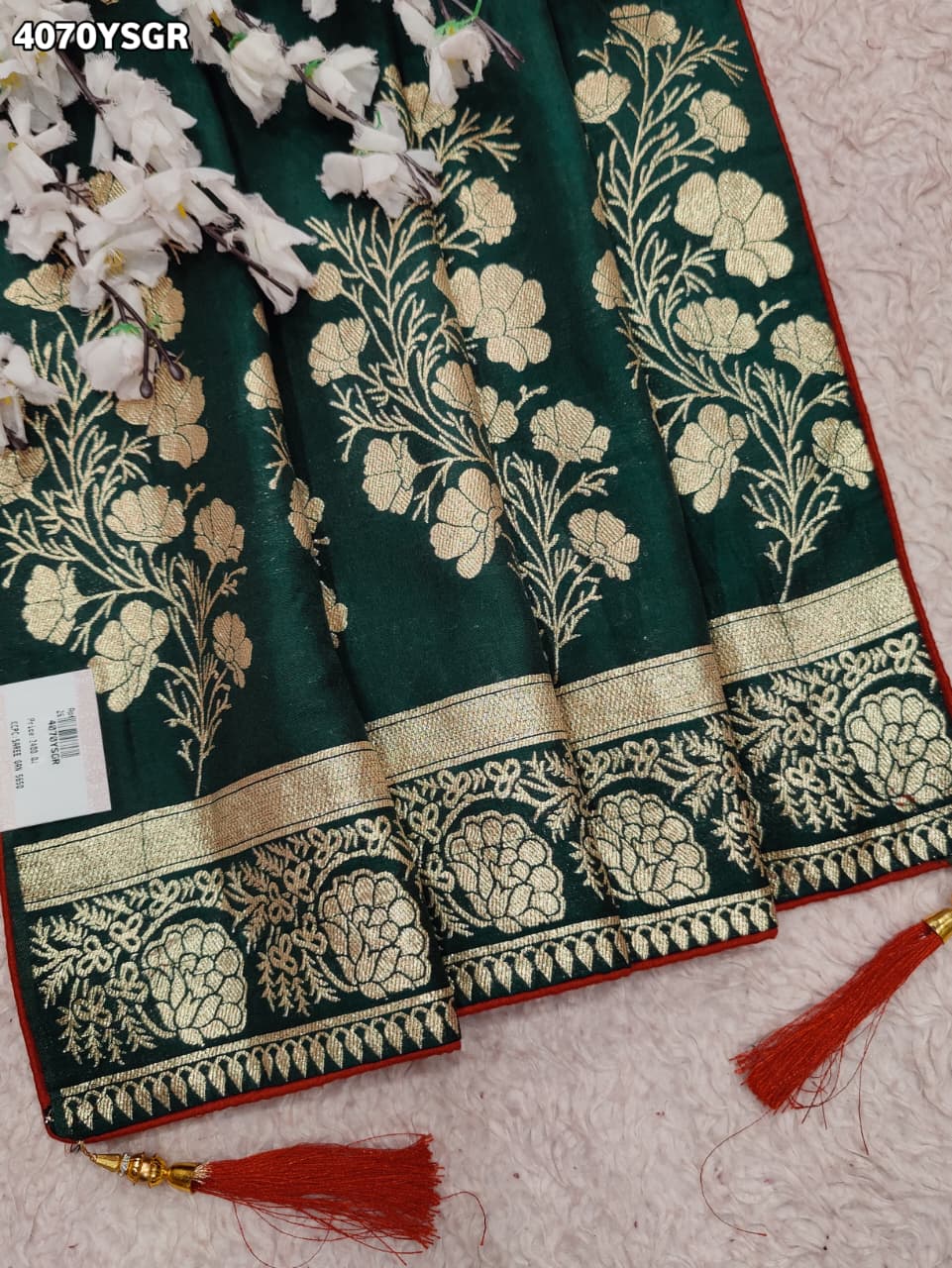 Buy Dola Silk Banarasi Style Saree Kcpc
