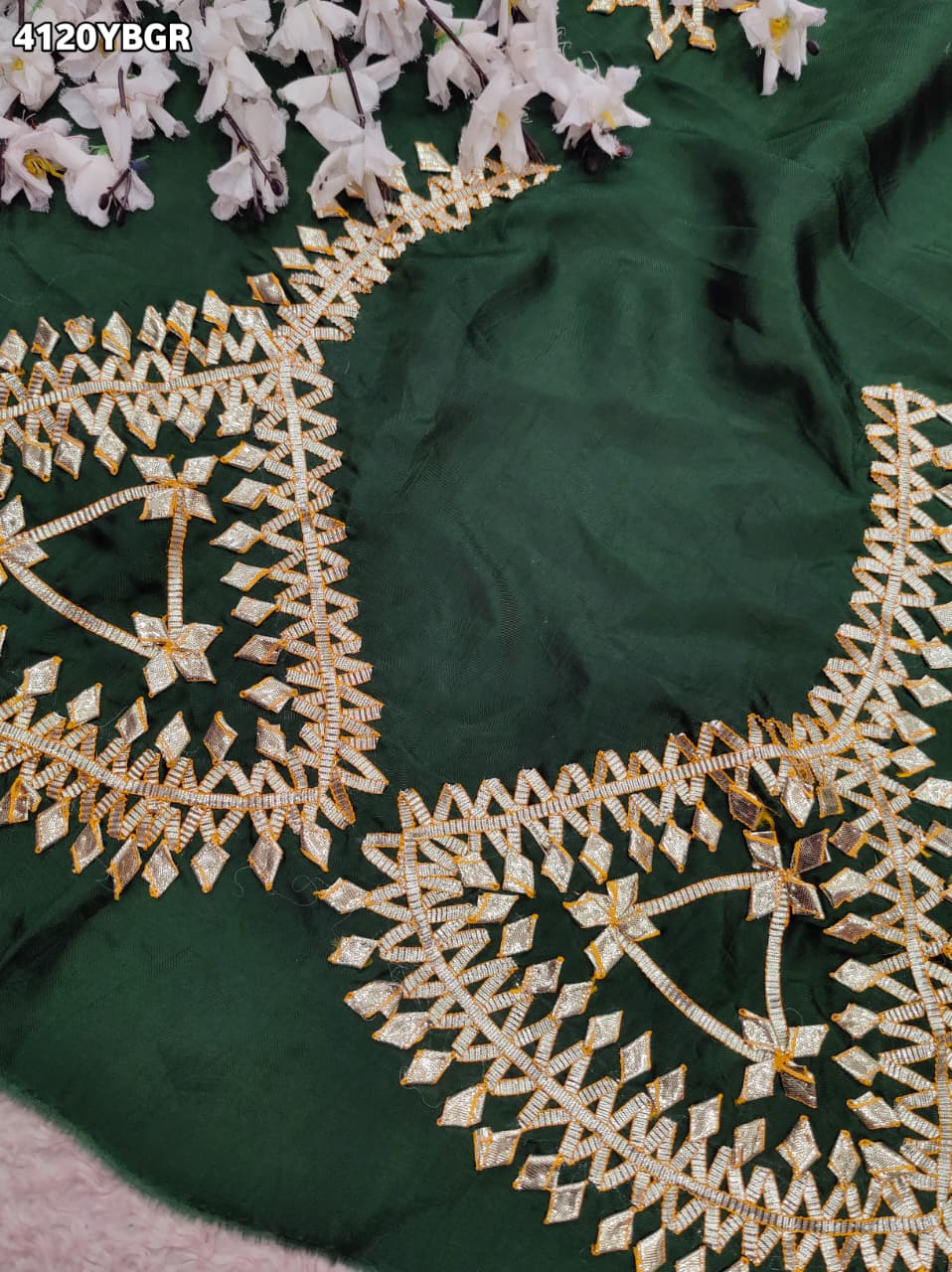 Buy Gaji Silk Blouse With Designer Festive Wear Kcpc