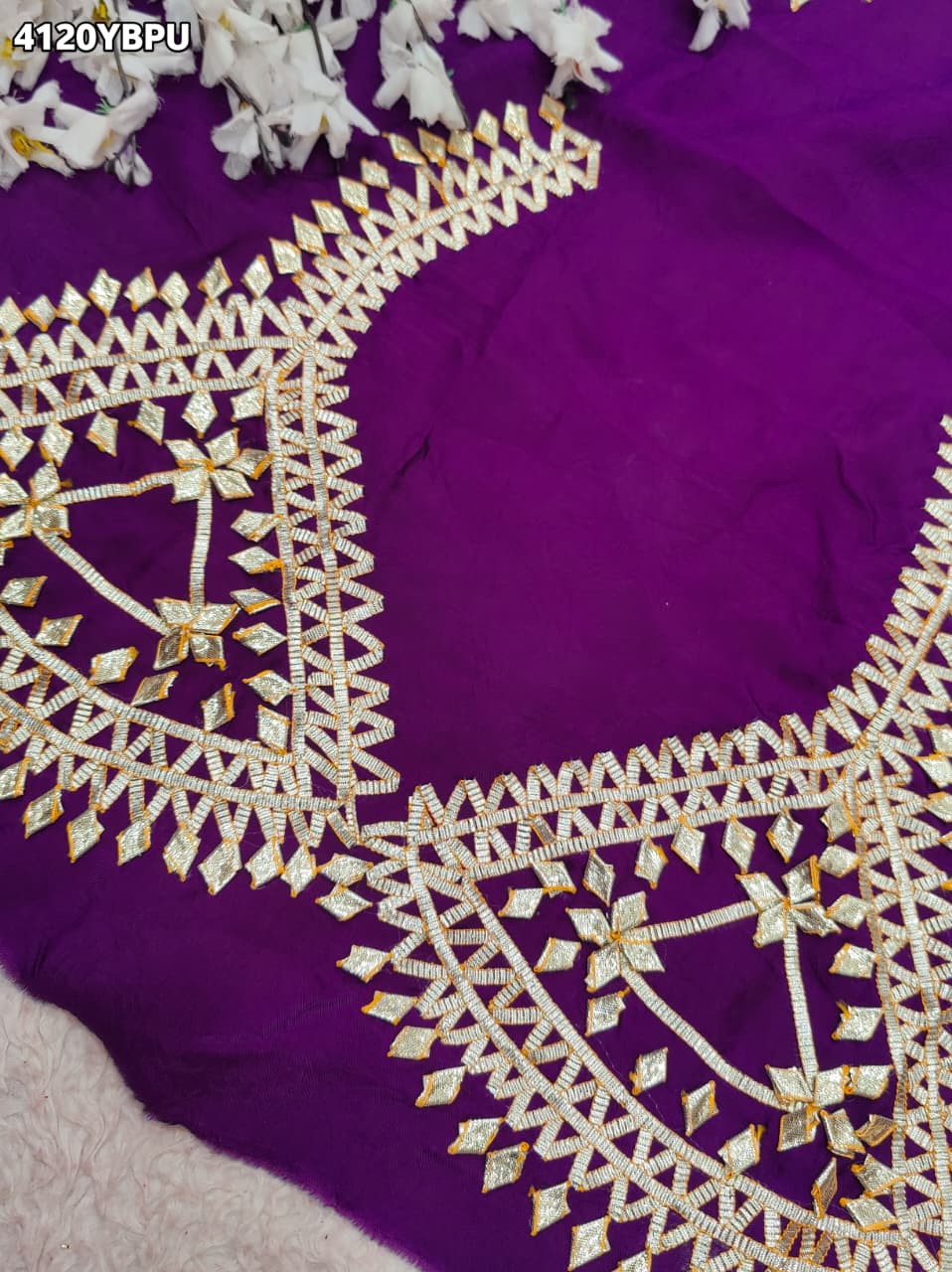 Buy Gaji Silk Blouse With Designer Festive Wear Kcpc