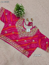 KcPc Royal Look Ojariya Blouse with Bandhani Pattern & Gota Patti WorkMEG