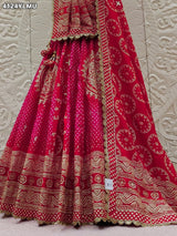 KcPc Premium Modal Silk Lehenga with Bandhani Design & Gota WorkBHUTA