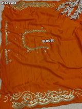 Buy Gaji Silk Saree With Bandhani Style Gota Patti Work KcPc