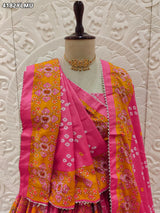 Buy Crepe Silk Patola Style Lehenga with Cutdana Work KcPc