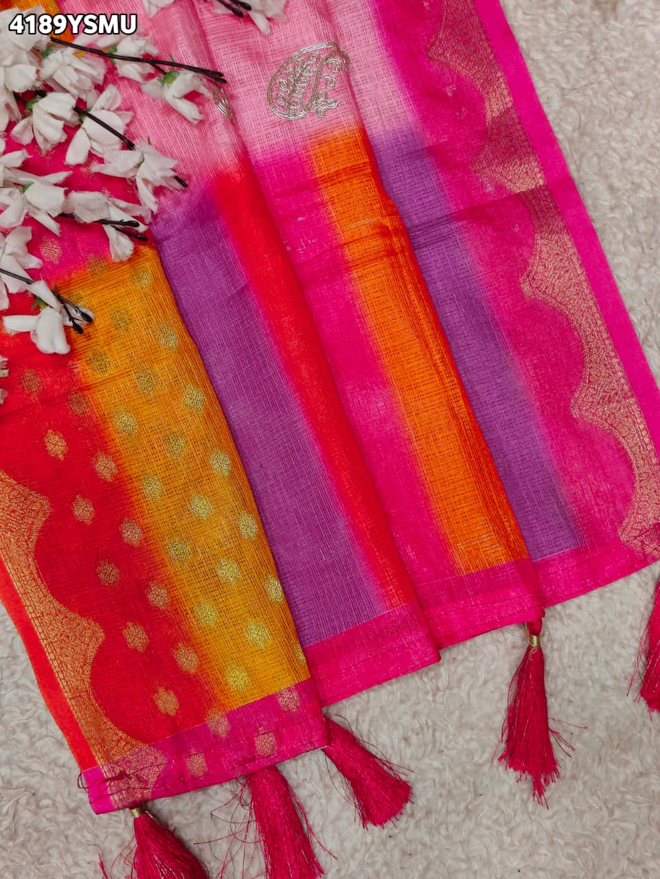 Buy Kota Doriya Saree With Bandhani Style KcPc