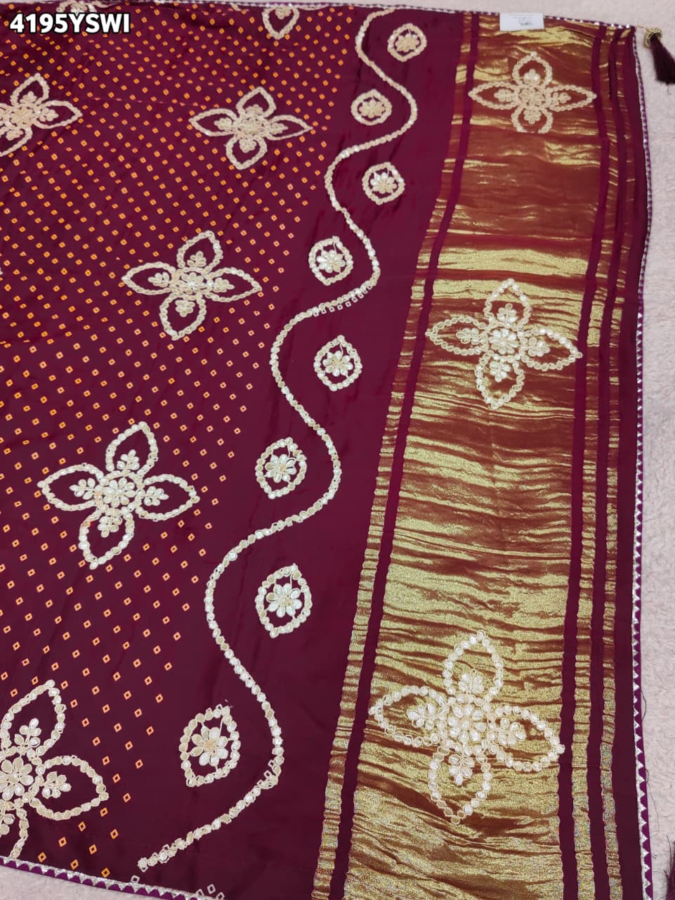 Buy Modal Silk Bandhani Style With GotaPatti Work KcPc