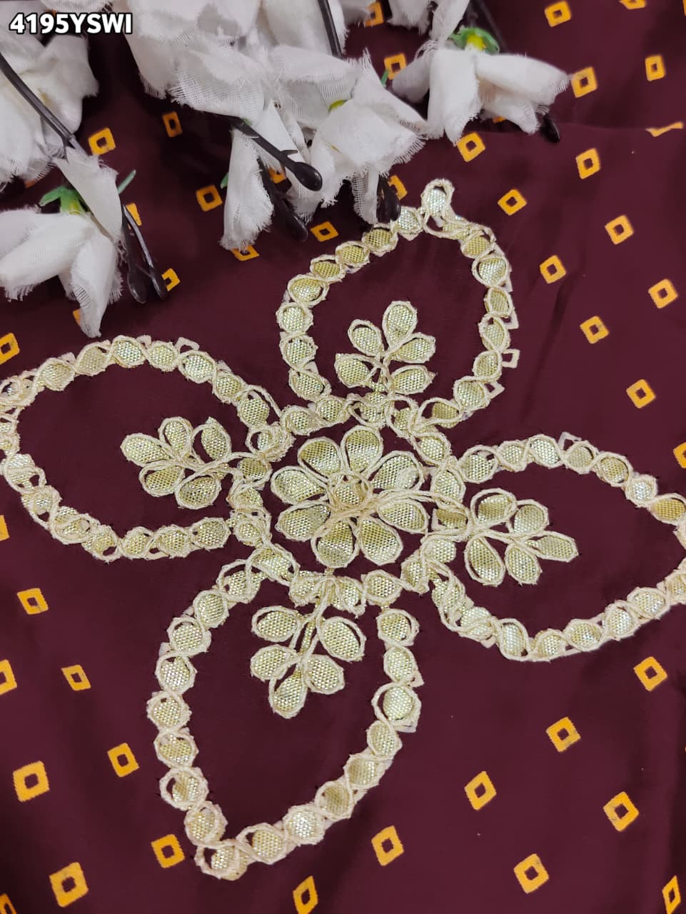 Buy Modal Silk Bandhani Style With GotaPatti Work KcPc