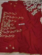 KcPc Premium Chinon Silk Saree with Beautiful Gota Patti Detailing MAD