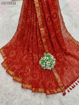 BuyKota Doria Saree with Bandhani Design for Mangal Path KcPc
