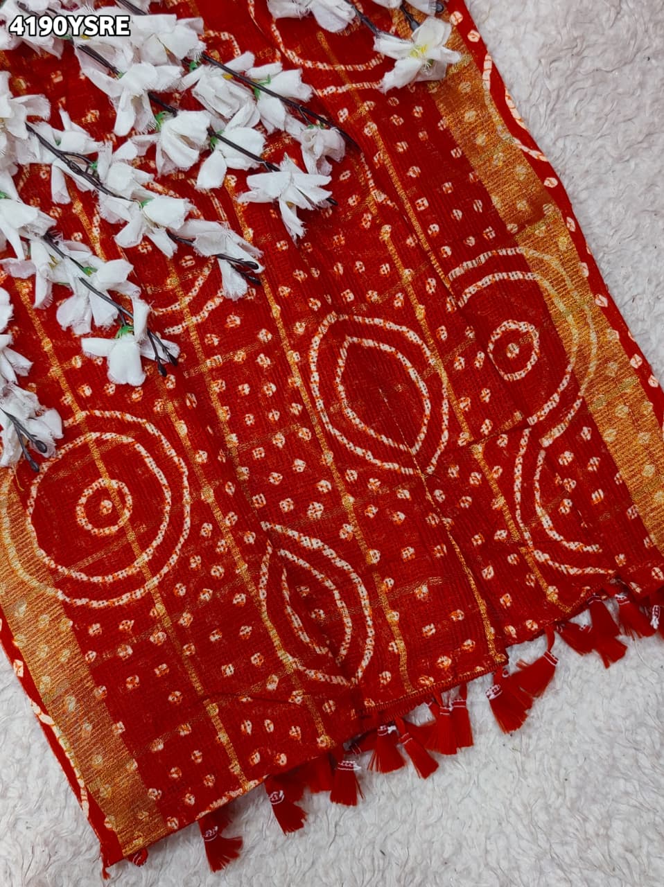 BuyKota Doria Saree with Bandhani Design for Mangal Path KcPc