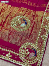 Buy Modal Silk Traditional Saree with Gota Patti Work Kcpc