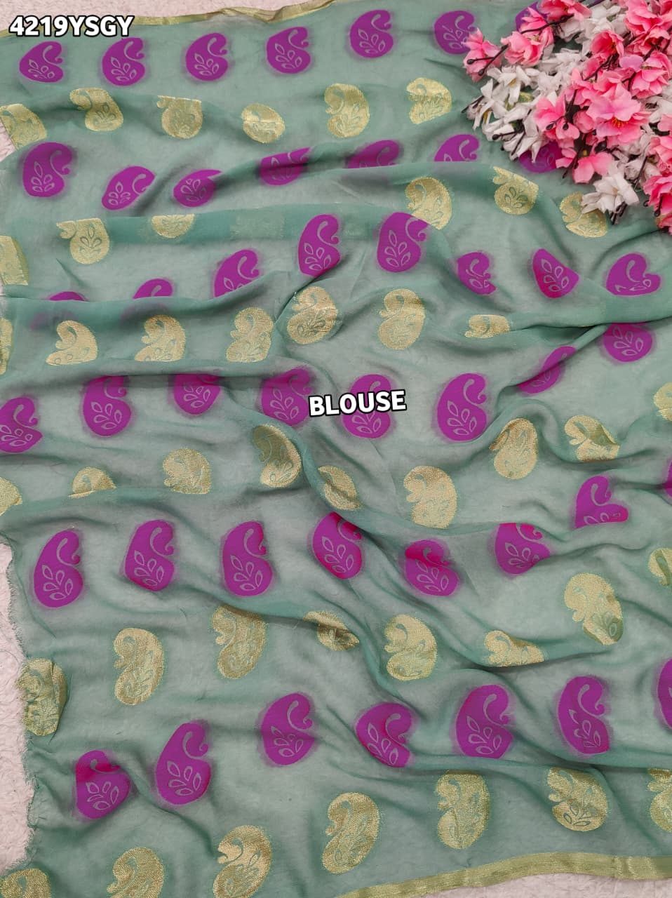 KcPc Georgette Banarasi Style Saree for Festive WearRG