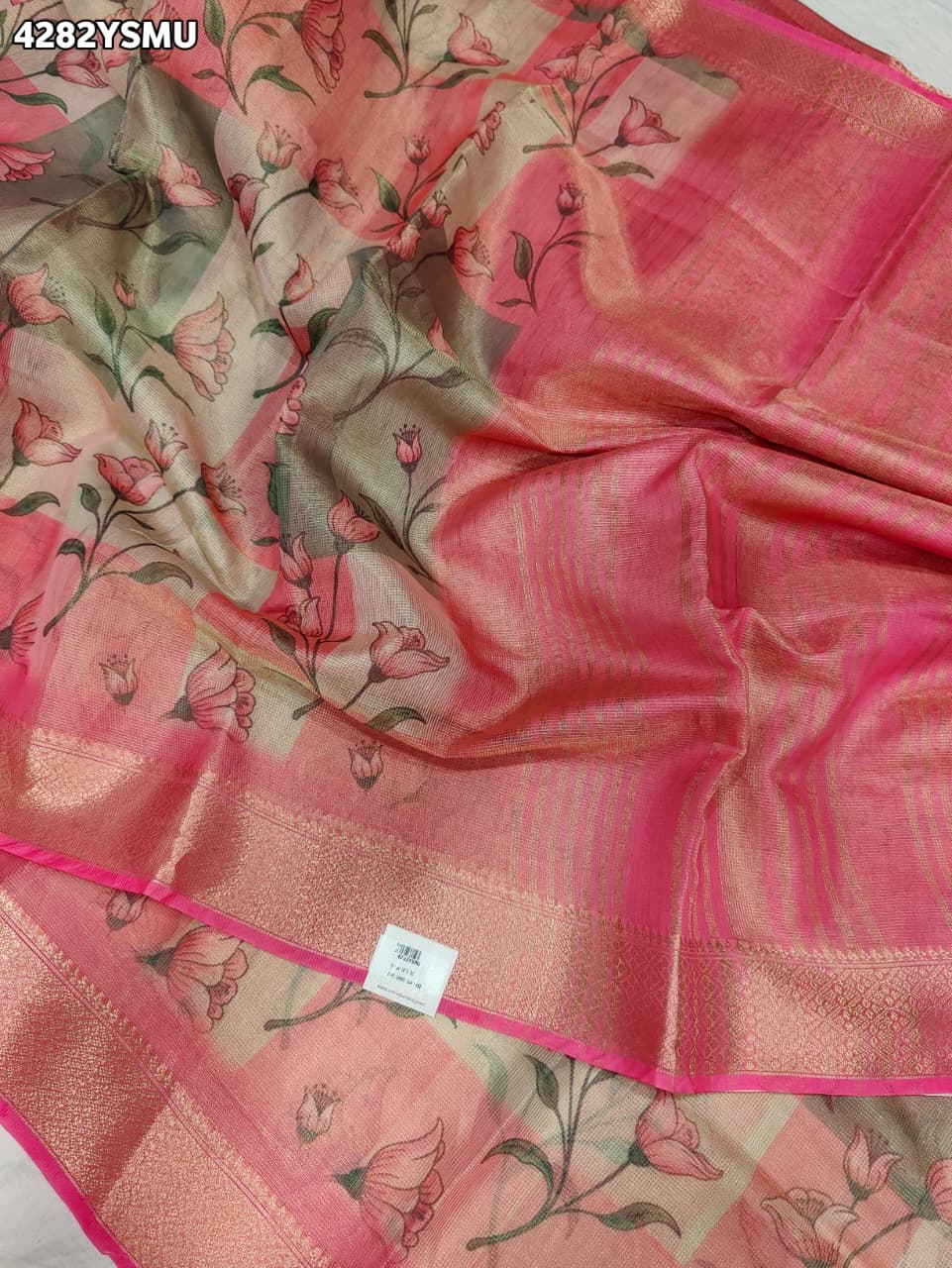 Buy Cotton Silk Printed Saree for Festive WearKcPc