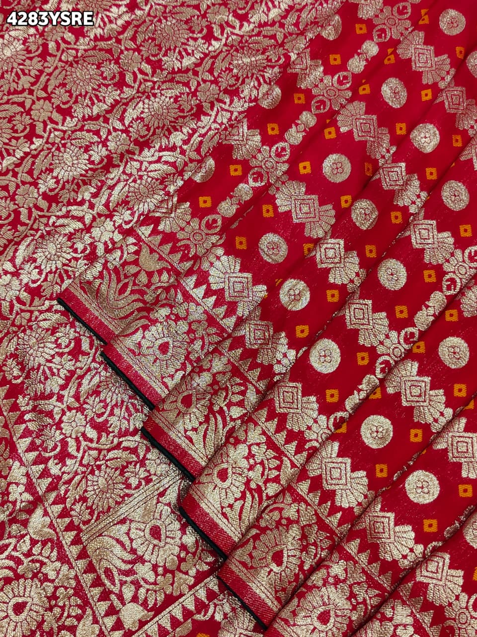 Buy Dola Silk With Bandhani StyleSareeKcPc