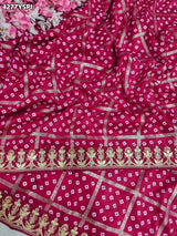 Buy Dola Silk With Bandhani StyleSareeKcPc