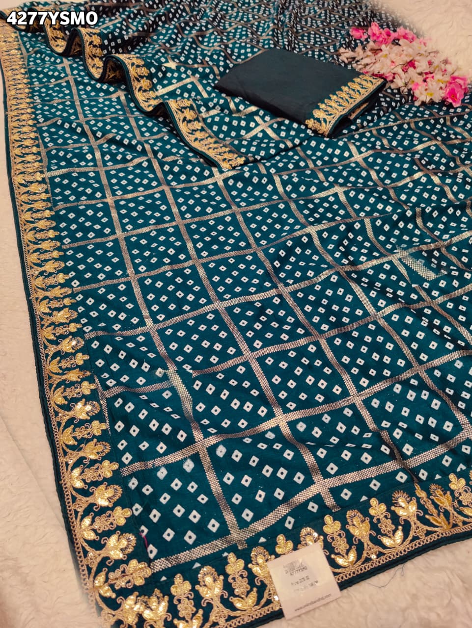 Buy Dola Silk With Bandhani Style KcPc