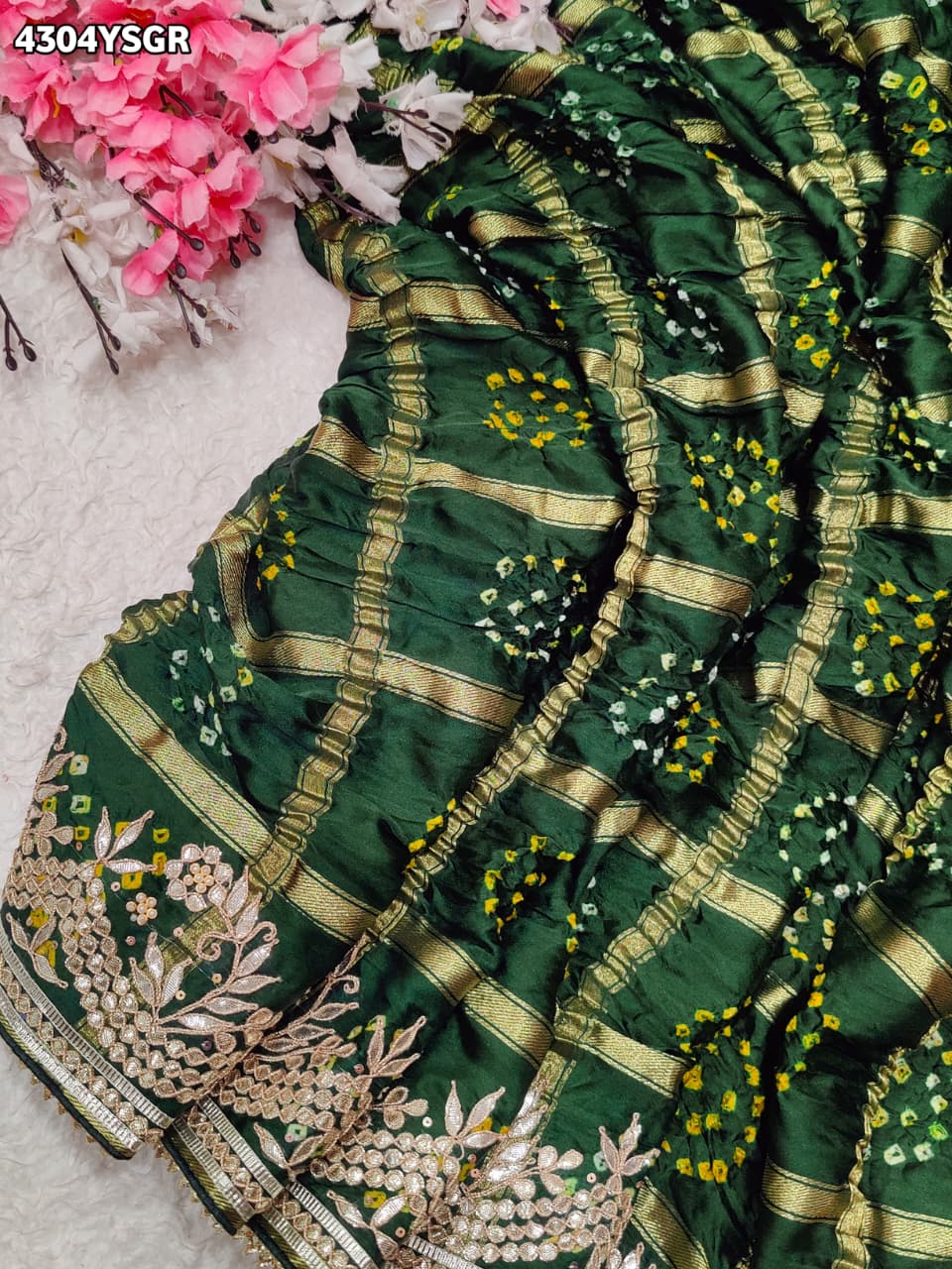 Buy Gaji Silk Saree With DesignerStyle KcPc