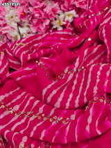 Buy Georgette Saree With Leheriya Style KcPc