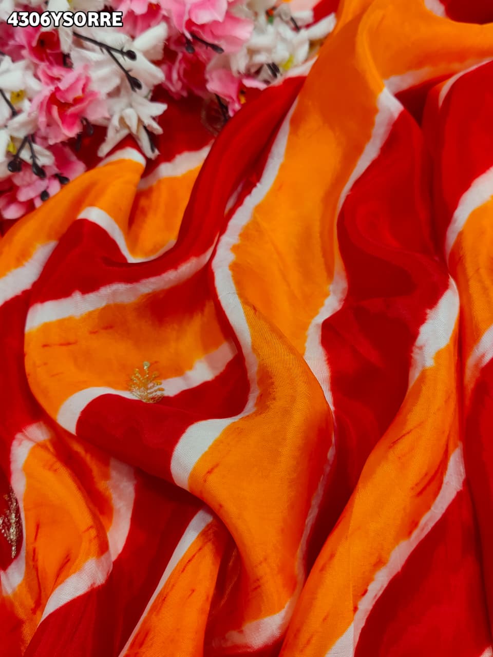 Buy HO Silk With Leheriya Style Saree KcPc