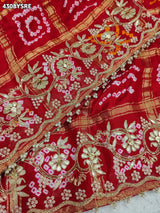 Buy Gaji Silk Bandhani Style Saree KcPc